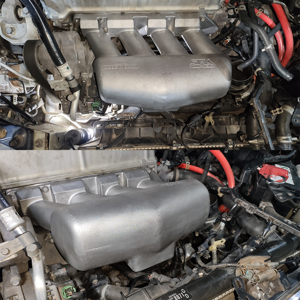 SPA Turbo Intake manifold for 8th gen Honda Civic SI (K20 engine) - 8 injectors - Without holes - Black