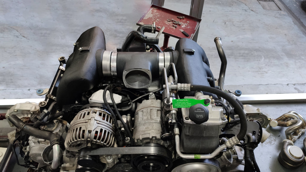 SPA Turbo Cast Aluminum Intake Manifold and Plenum upgrade for Porsche 911 997.1 Turbo/GT2 - 12 injectors