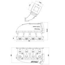 Load image into Gallery viewer, SPA Turbo Cast Aluminum Intake Manifold for transverse VW/AUDI 1.8T with 4 injectors Fuel Rail Kit (left side OEM throttle) - Black