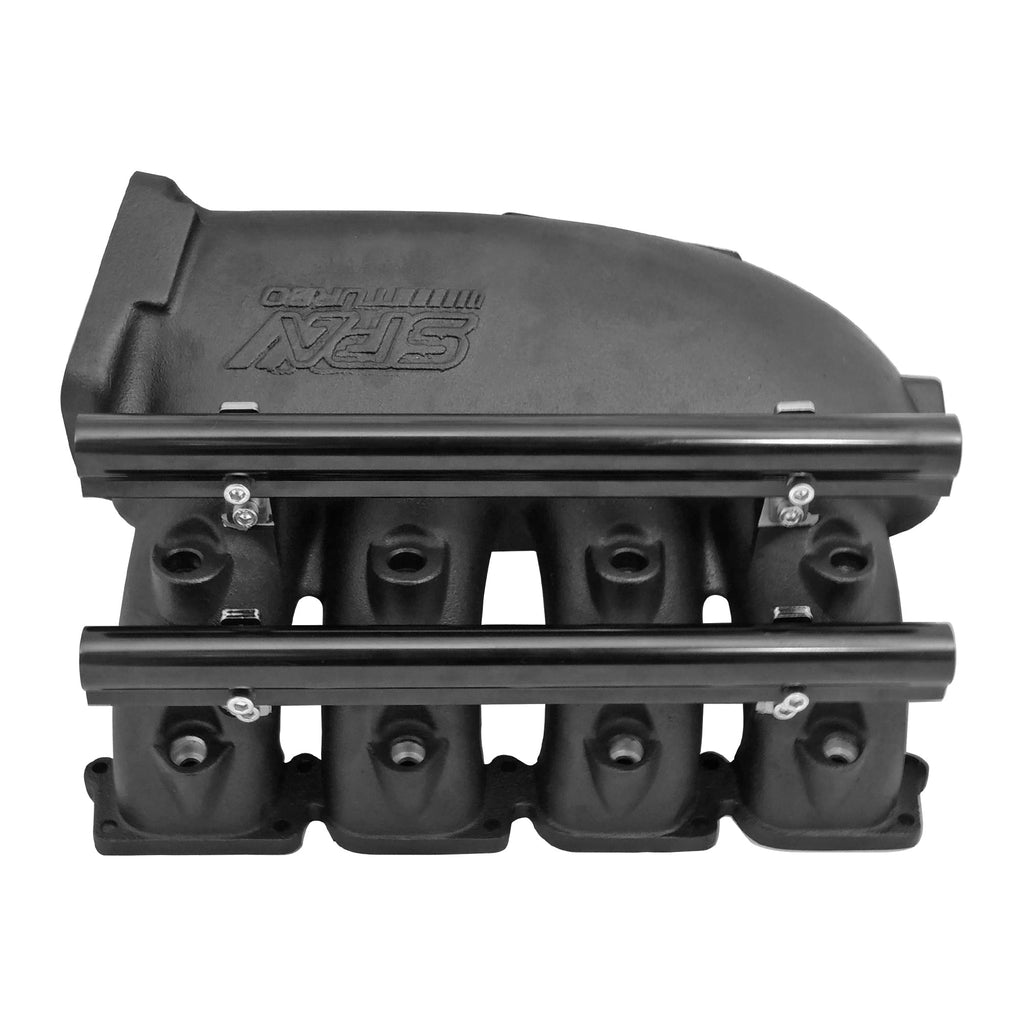 SPA Turbo Cast Aluminum Intake Manifold for transverse VW/AUDI 1.8T with 8 injectors Fuel Rail Kit (left side without throttle bolt holes) - Black
