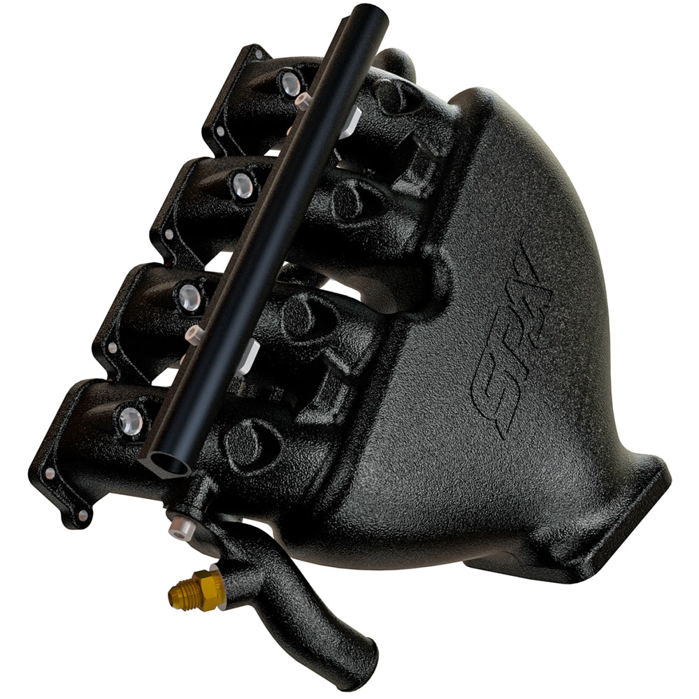 SPA Turbo Cast Aluminum Intake Manifold for longitudinal VW/AUDI 1.8T with 4 injectors Fuel Rail Kit (OEM throttle) Black - PRE SALE