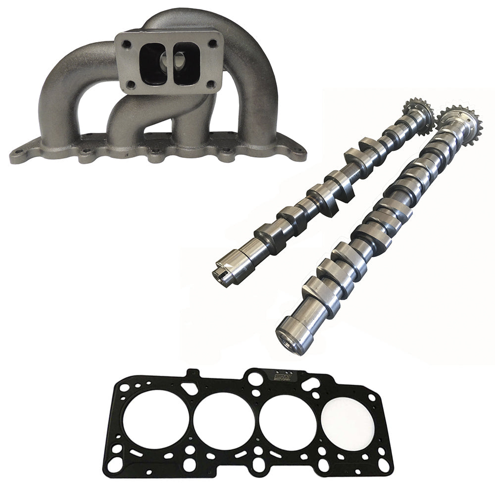 SPA Turbo VW/AUDI 1.8L 20V transverse T3 twin scroll turbo manifold  + 252 / 260 performance camshaft set + 2.50mm decompression MLS head gasket