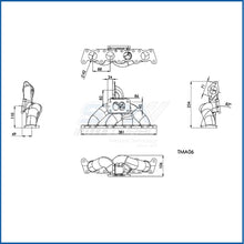 Load image into Gallery viewer, SPA Turbo VW MKIV GTI T3 Twin Scroll Top Mount Flange Turbocharger Exhaust Manifold