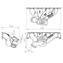Load image into Gallery viewer, SPA Turbo VW B5 T3 top mount turbo twin scroll manifold wastegate "i"