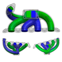 Load image into Gallery viewer, SPA Turbo TWIN SCROLL TOP MOUNT TMA16 TURBO KIT + FRONT INTERCOOLER VW 1.8 20V TRANSVERSAL WITHOUT TURBOCHARGER - BLUE HOSE