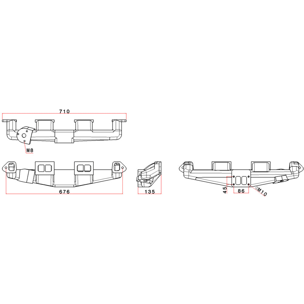 SPA Turbo Chevy II 194 / 230 / 250 / 292 inline 6 turbo manifold - T3