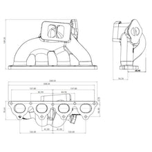 Load image into Gallery viewer, SPA Turbo Honda D-series T3 Twin Scroll bottom mount turbo manifold