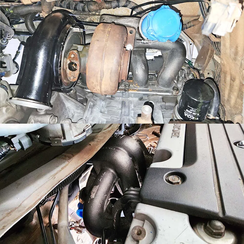 SPA Turbo 8th gen Honda Civic SI (K20 engine) TWIN SCROLL CAST TURBO MANIFOLD V-BAND WASTEGATE