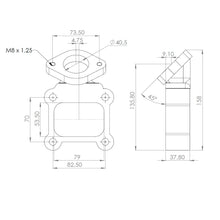 Load image into Gallery viewer, SPA Turbo T4 Manifold 2 bolt type Wastegate Adapter 45 degree flange (2 units)
