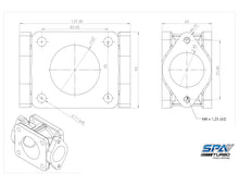 Load image into Gallery viewer, SPA Turbo T4 cast iron flange turbo charger manifold exhaust adapter dual wastegate port