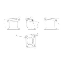 Load image into Gallery viewer, SPA Turbo T3 cast iron flange turbocharger manifold exhaust relocation/adapter - PRE SALE