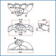 Load image into Gallery viewer, SPA Turbo VW Golf / Jetta / Seat Cupra 1.8L / 2.0L 16V 9A ABF T3 turbo manifold