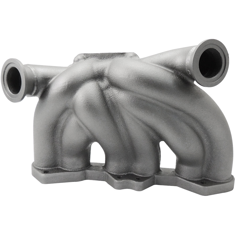 SPA Turbo VW VR6 12V Twin scroll T4 top mount turbo manifold - Dual V-band Wastegates