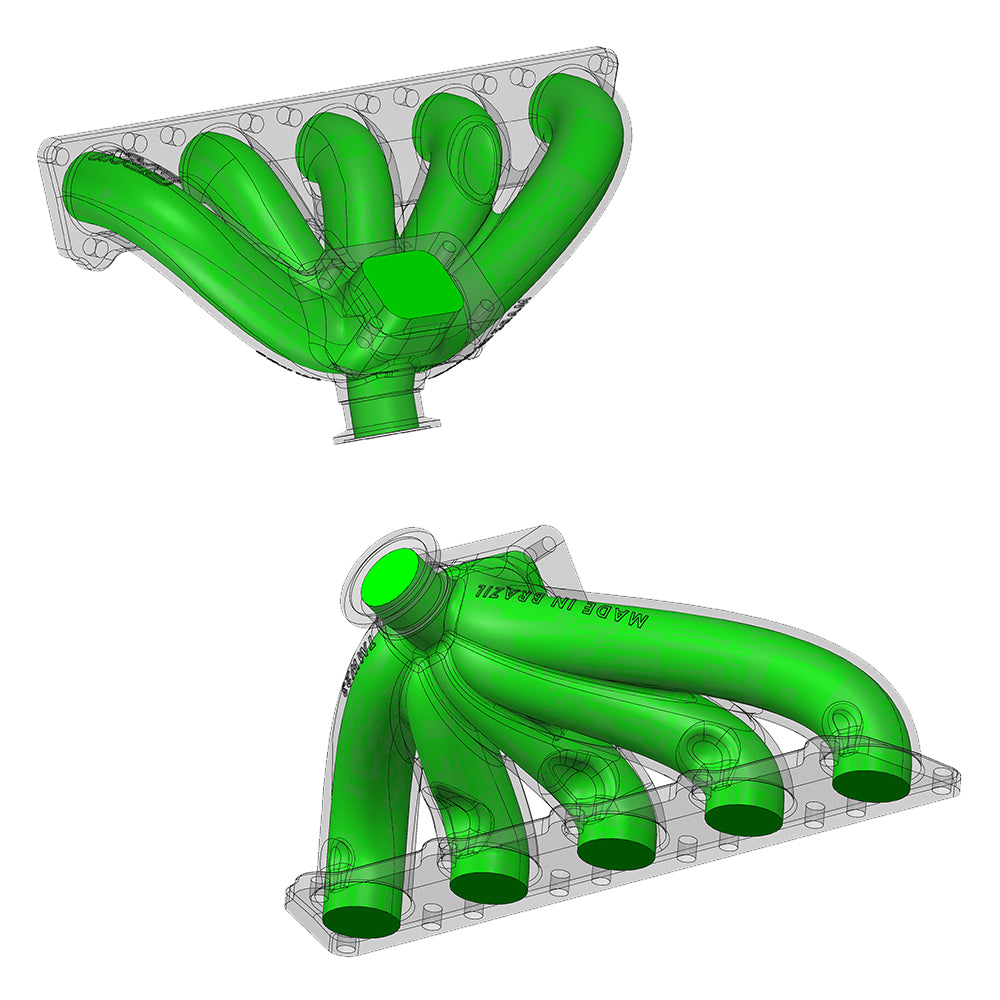 SPA Turbo Turbo manifold, cast aluminum valve cover & intake manifold for VW Jetta/Golf MK4 2.5L 5-cyl 20V 07K.