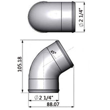 Load image into Gallery viewer, SPA Turbo 2.25” tight radius 45° elbow intake pipe