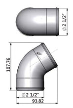 Load image into Gallery viewer, SPA Turbo 2.5” tight radius 45° elbow intake pipe