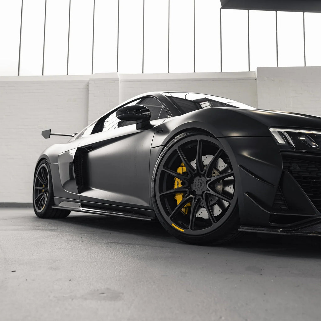 TRE Audi R8 4S Facelift LCI Pre-Preg Carbon Fibre Front Bumper Canards ...