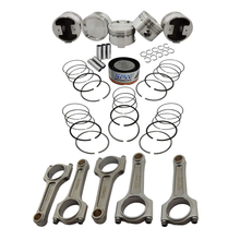 Load image into Gallery viewer, SPA Turbo Forged flat top piston and rings set 83.5mm + 144mm x 20mm High Performance Basic Connecting Rod Set 7/16" bolt (1100hp) for Fiat/Lancia inline 5cyl 20V