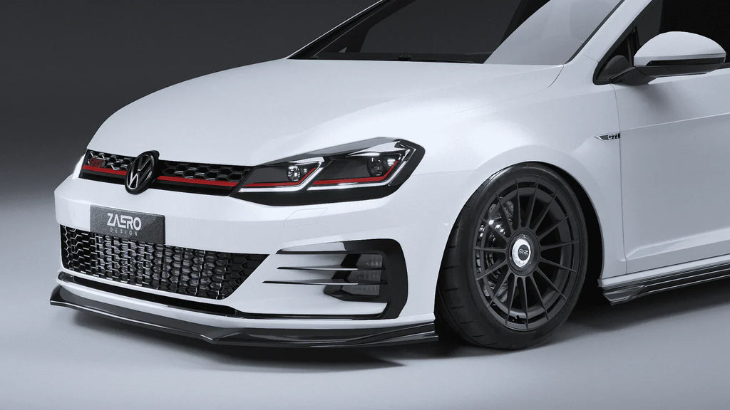 Zaero Design VW Golf GTI Mk7.5 EVO-1 Gloss Black Front Splitter