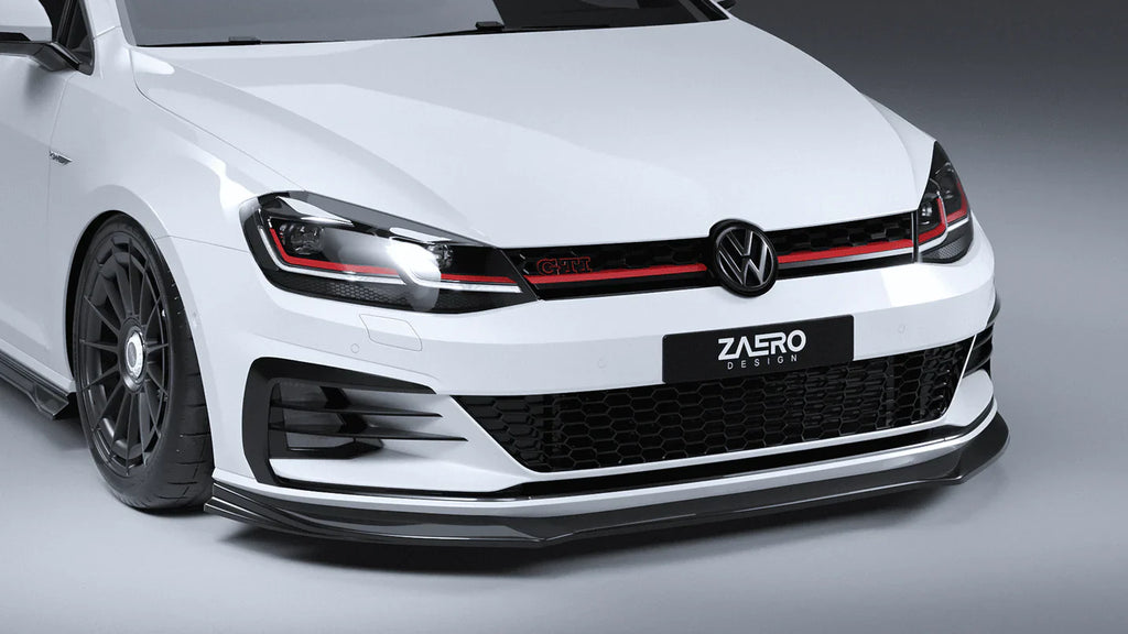 Zaero Design VW Golf GTI Mk7.5 EVO-1 Gloss Black Front Splitter
