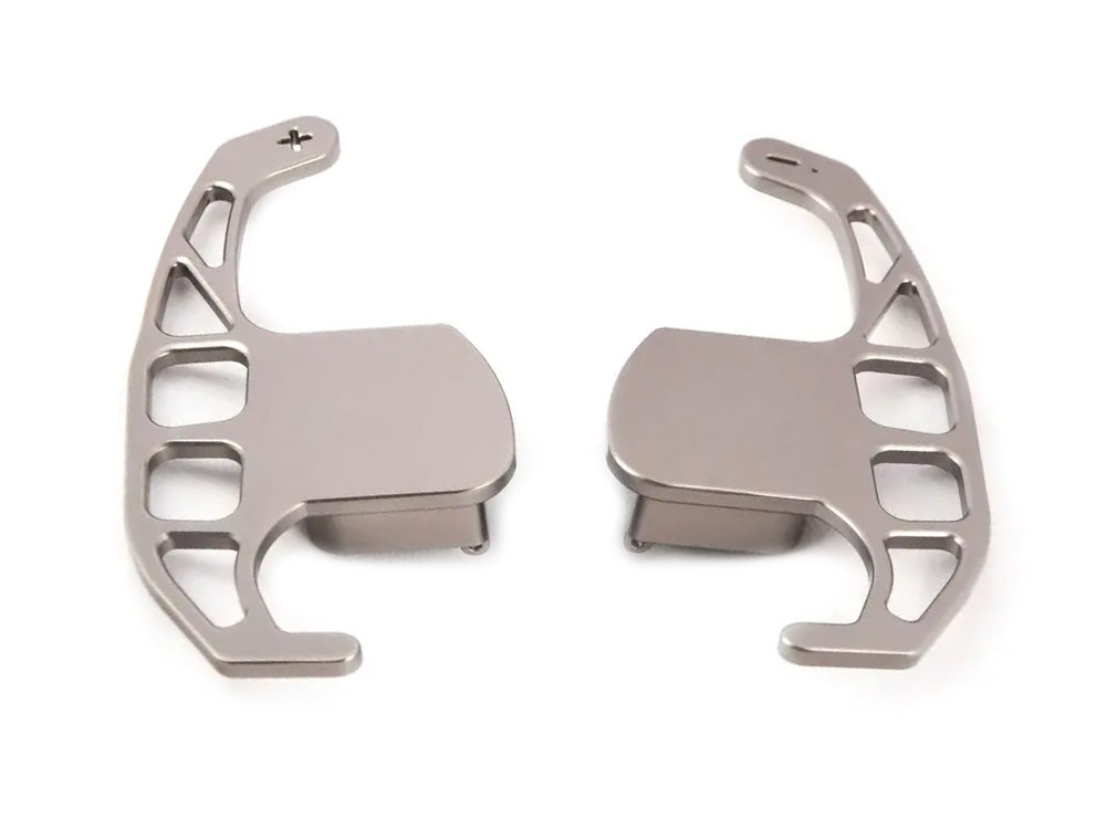 Racingline Titanium Silver S-Tronic Shifter Blades - Audi B9 A4/S4 A5/S5, 8V A3, S3 with sport steering wheel