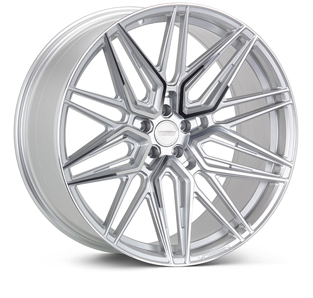 Vossen HF-7 21X9.5 / 5X114.3 / ET35 / Deep Face / 64.1 - Silver Polished Wheel