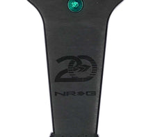 Load image into Gallery viewer, NRG Steering Wheel 1.5in Dish 350mm Black Perforated Leather - Emerald Stitching - Reinforced Spoke
