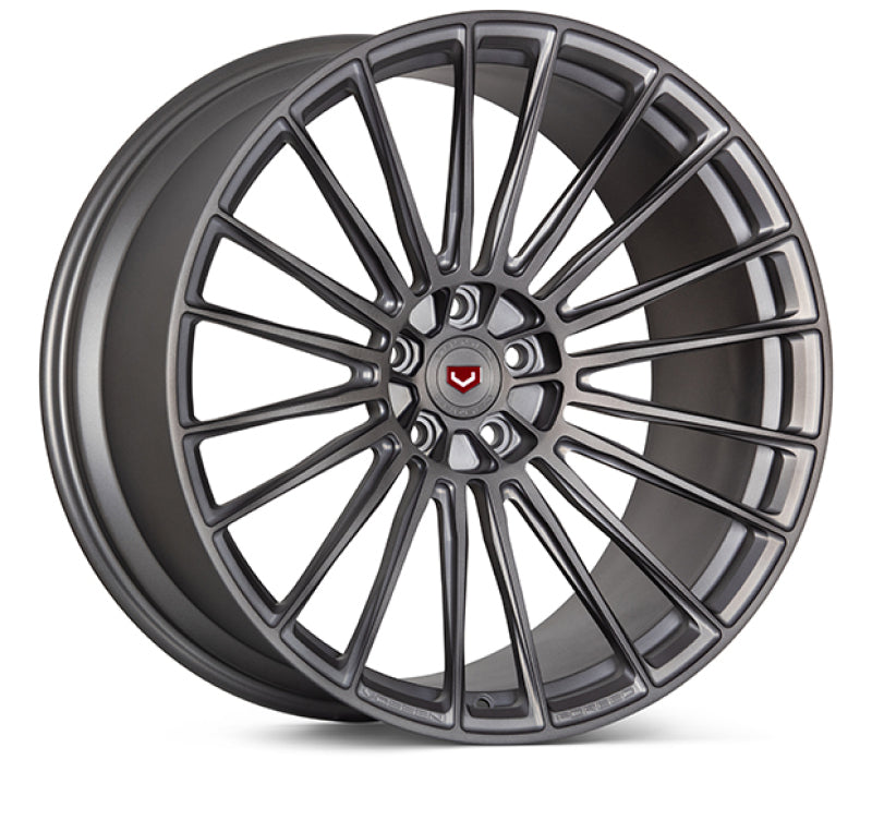 Vossen Forged S17-04 -21X10.5 / 5X120 / 74.1 - Brushed Stealth Grey Fountain Blue V F9X X5M Front