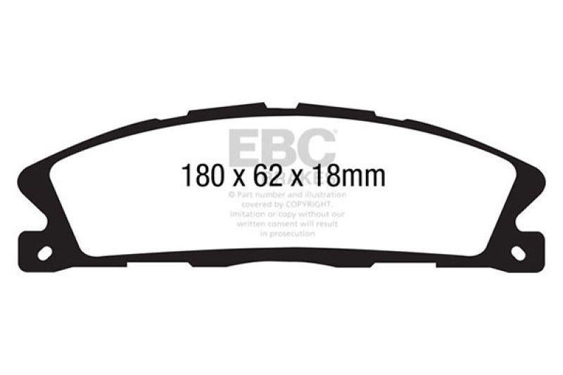 EBC 13+ Ford Flex 3.5 Greenstuff Front Brake Pads