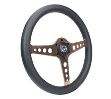 Load image into Gallery viewer, NRG Light Weight Gaming Steering Wheel - Driftz 350mm 3 Rose Gold Spokes Perforated Leather