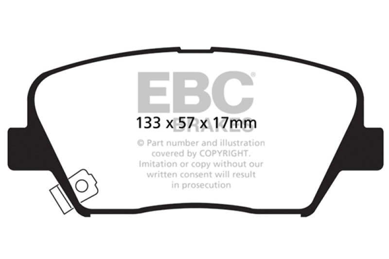 EBC 13+ Hyundai Santa Fe 2.0 Turbo Greenstuff Front Brake Pads