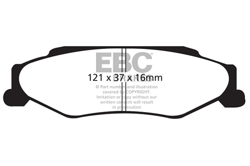 EBC 03-04 Cadillac XLR 4.6 Greenstuff Rear Brake Pads