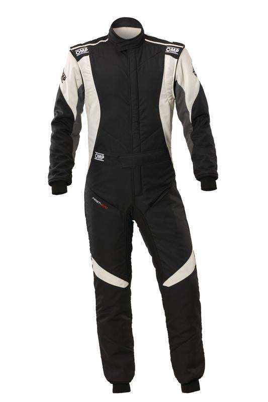 OMP FIRST EVO OVERALL my2025 FIA 8856-2018/SFI ANTHRACITE / FLUO YELLOW SZ 62