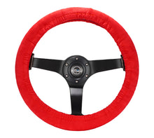 Load image into Gallery viewer, NRG Steering Wheel Cover - Red Stretch Micro Fiber w/ NRG Tag