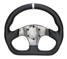 Load image into Gallery viewer, NRG Carbon Fiber Flat Bottom Steering Wheel (320mm) Silver CF Center w/Silver Stitch/Center Mark