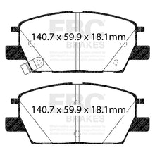 Load image into Gallery viewer, EBC 2016+ Chevrolet Malibu 1.5L Turbo (Elec PB) Ultimax2 Front Brake Pads