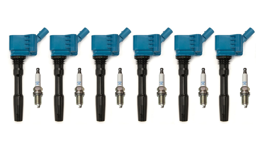 Audi EA839 2.9T, 3.0T Ignition Service Kit - Blue APR Coils - Audi B9 S4, S5, RS5, SQ5, C8 A6, S6, A7, S7