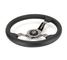 Load image into Gallery viewer, NRG Light Weight Gaming Steering Wheel - 350mm 3 Black Chrome Spokes Perforated Leather