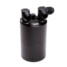 Chase Bays -10AN 90 Deg L-Fitting Inlet -10AN Straight Outlet Oil Catch Can w/Type 2 Bracket
