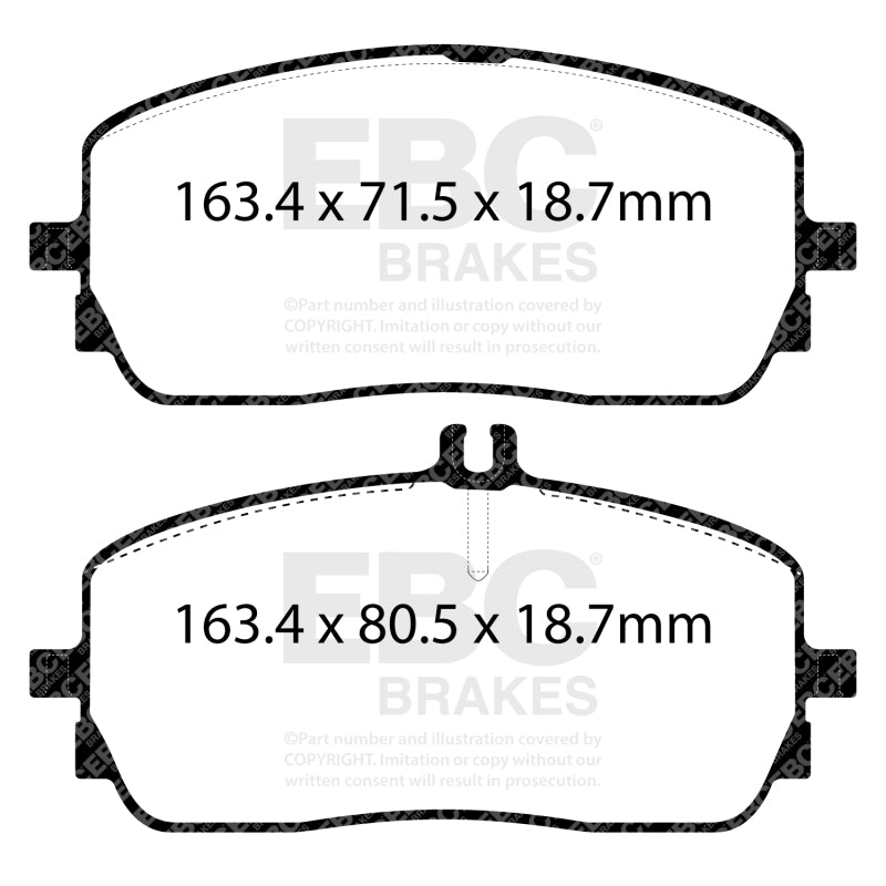 EBC 2020+ Mercedes-Benz GLA250 (H247) 2.0T Greenstuff Front Brake Pads