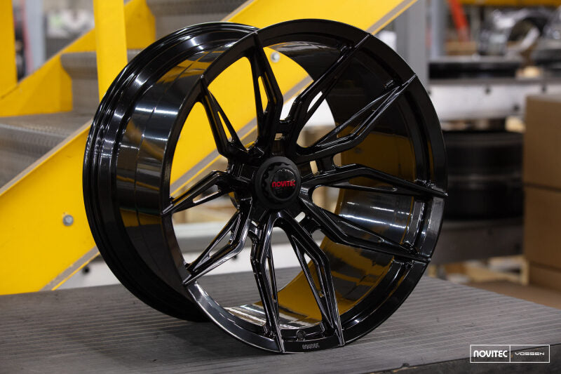 Vossen x Novitec NF11 21x9.5in - 5x114.3 BP - ET38 - Gloss Black Ferrari 296 Front Wheel