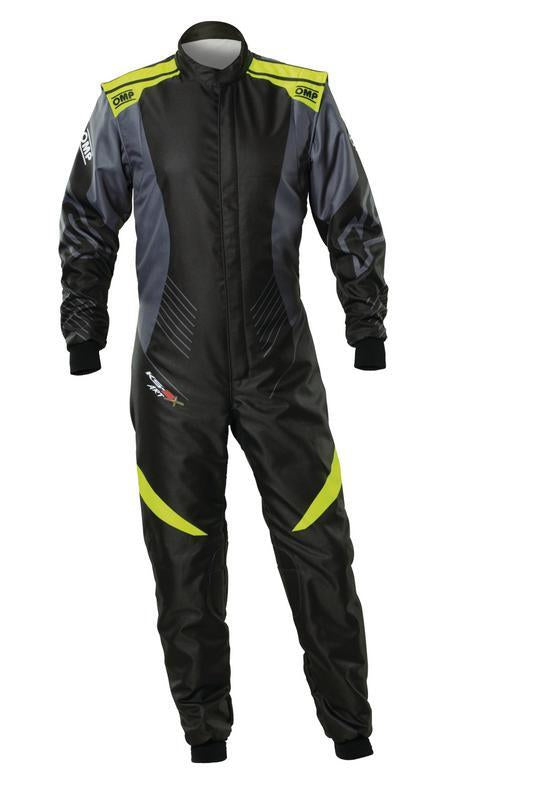 OMP KS-2X ART SUIT FIA 8877-2022 BLACK / FLUO YELLOW SZ 44