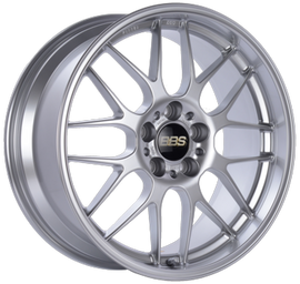 BBS RG-R 18x9.5 5x114.3 ET38 PFS Diamond Silver Wheel -82mm PFS/Clip Req