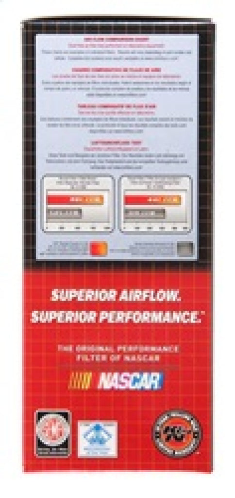 K&N 97-08 BMW K1200RS/LT/C/GT 8.313in OS Length / 3.875 OS Width / 1.938in H Replacement Air Filter