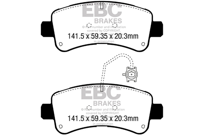 EBC 2014-2016 Ram Trucks Promaster 3.0L TD Greenstuff Rear Brake Pads