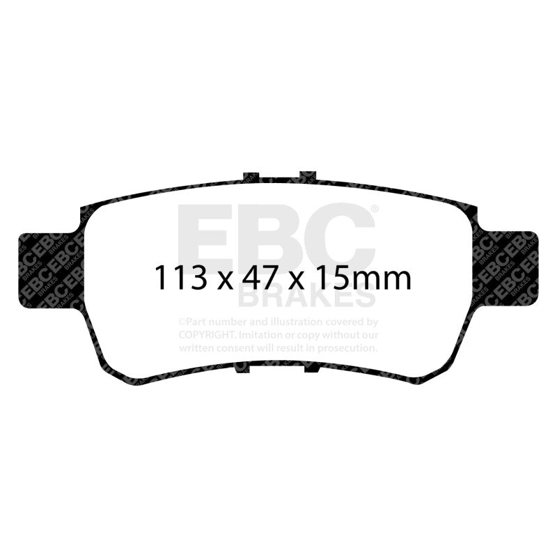 EBC 05-10 Honda Odyssey 3.5 Greenstuff Rear Brake Pads (For 11.7in. Rotors)