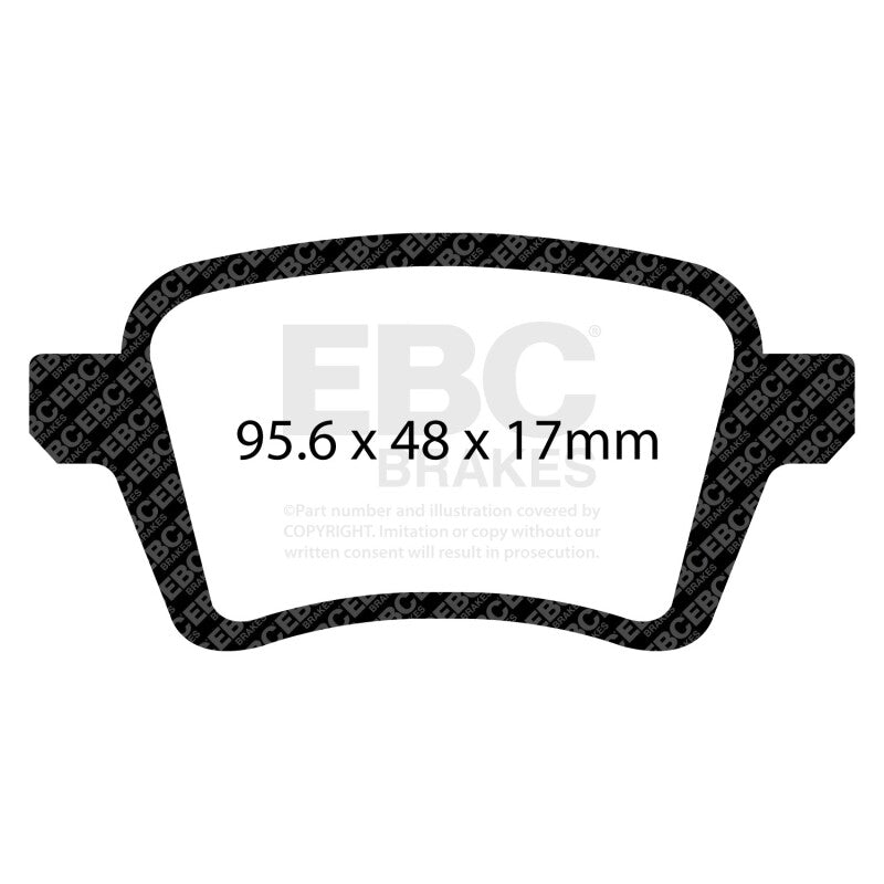 EBC 13+ Fiat 500L 1.4 Turbo Ultimax2 Rear Brake Pads