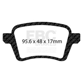 EBC 13+ Fiat 500L 1.4 Turbo Ultimax2 Rear Brake Pads