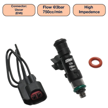 Load image into Gallery viewer, DeatschWerks Universal 750cc Single Fuel Injector / 48mm Length / 14mm O-Ring Seals