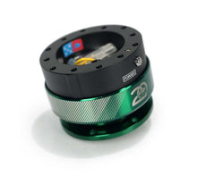 Load image into Gallery viewer, NRG Quick Release Gen 2.0 -  20 Year Anniversary Black Body / Emerald Ring